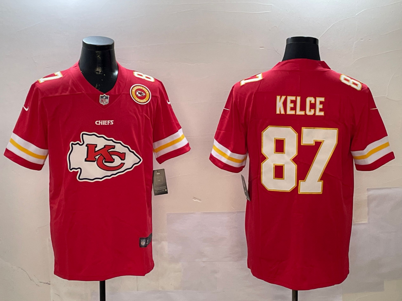 Men Kansas City Chiefs #87 Kelce red 2025 Nike Limited NFL Jersey